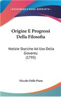 Origine E Progressi Della Filosofia