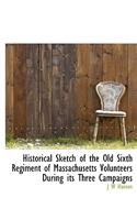 Historical Sketch of the Old Sixth Regiment of Massachusetts Volunteers During Its Three Campaigns