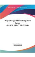 Plays of August Strindberg Third Series