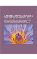 Automobilhersteller (Italien): Fiat, Alfa Romeo, Osella Squadra Corse, Lancia, Iveco, Maserati, Ferrari, Lamborghini, Abarth, de Tomaso(German)