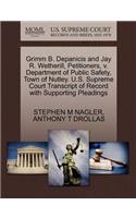 Grimm B. Depanicis and Jay R. Wetherill, Petitioners, V. Department of Public Safety, Town of Nutley. U.S. Supreme Court Transcript of Record with Supporting Pleadings
