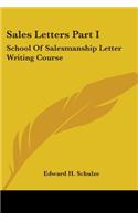 Sales Letters Part I