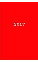 2017: Calendar/Planner/Appointment Book: 1 week on 2 pages, Format 6" x 9" (15.24 x 22.86 cm), cover red