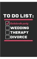 To do list bachelorette party wedding