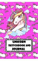 Unicorn Sketchbook and Journal: For Kids Journal Writing and Drawing, Kids and Girls Activity Books, With Lined and Blank Pages, Perfect for writing and Sketching to Unleash Creati