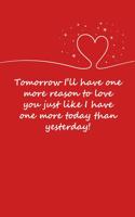 Valentines day gifts: Tomorrow I'll have one more reason to love you: Notebook gift for her -Valentines Day Ideas For girlfriend - Anniversary - Birthday