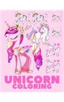 Unicorn coloring: Unicorn Coloring Book for Kids, adult A beautiful collection of 50 unicorns illustrations for hours of fun!