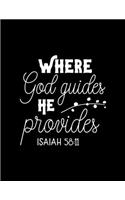 Where God guides he provides