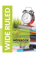 Wide Ruled Notebook - 1 Subject For Students