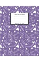 Graph Paper Notebook: 1/2 Inch Squares for Girls - Purple