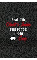 Real - Life Ghosts & Zombies Talk To You! 1- 900 490 - Creep: Horror Notebook Journal Composition Blank Lined Diary Notepad 120 Pages Paperback Pink Black