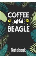 coffee and beagle Notebook: Funny Notebook with Blank Lined Pages For Dog Lover For Journaling, Note Taking And Jotting Down Ideas