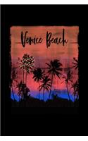 Venice Beach: California Christmas Notebook With Lined Wide Ruled Paper For Taking Notes. Stylish Tropical Travel Journal Diary 6 x 9 Inch Soft Cover. For Home, W