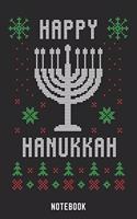 Happy Hanukkah Notebook: A5 Punkteraster Lustiges Weihnachts Motiv Notizbuch für Weihnachten oder Nikolaus als Geschenk für die Adventszeit, Weihnachtswünsche und Weihnachts