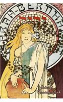 Internet Password Book: Alphonse Mucha password journal for women. Featuring large print, emergency contacts, at a glance most frequently used passwords, and 180 detailed p(16)