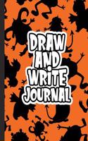 Draw and Write Journal: Kids Drawing & Writing Paper - Half Page Lined Paper with Drawing Space - Halloween Monsters Orange(13 Grades K-2 Primary Composition Notebook)