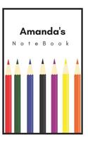 Amanda's Notebook: Personalized Writing Journal with Name