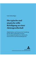 typische und atypische stille Beteiligung an einer Aktiengesellschaft