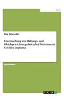 Untersuchung zur Haltungs- und Gleichgewichtsregulation bei Patienten mit Cochlea Implantat: (German)