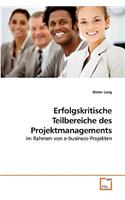 Erfolgskritische Teilbereiche des Projektmanagements