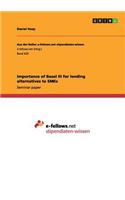 Importance of Basel III for lending alternatives to SMEs