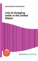 List of Shopping Malls in the United States