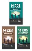 Combo (set of 3 Books) 14 Year-wise CDS Mathematics, English & General Knowledge Previous Year Solved Papers (2018 - 2024) Phase I & II 2nd Edition | Combined Defence Services PYQs