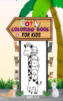 Cat coloring book for kids ages 4-8