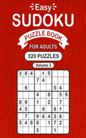 Easy Sudoku Puzzle Book For Adults Volume 3