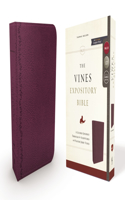 NKJV, the Vines Expository Bible, Imitation Leather, Purple, Red Letter Edition