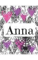 Anna: Personalized Name Journal with blank lined paper