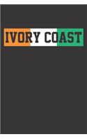 Notebook: Ivory Coas Country Flag West African Gift Dot Grid 6x9 120 Pages Journal