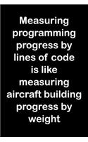 Measuring Programming Progress by Lines of Code Is Like Measuring Aircraft Building Progress by Weight