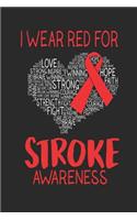 I Wear Red For Stroke Awareness