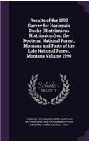 Results of the 1990 Survey for Harlequin Ducks (Histrionicus Histrionicus) on the Kootenai National Forest, Montana and Parts of the Lolo National Forest, Montana Volume 1990