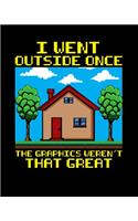 I Went Outside Once The Graphics Weren't That Great: I Went Outside The Graphics Weren't Great 2020-2021 Weekly Planner & Gratitude Journal (110 Pages, 8" x 10") Blank Sections For Writing Daily Notes,