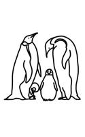 Penguin Family Notebook: Wide Ruled Line Paper Pages Journal 6 x 9 Inches (15,2 x 22,9 cm) - Animal Art Gift Idea - Diary, Photo Album or Recipes Booklet