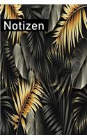 Notizen: Liniertes Notizbuch mit Blumen / 120 linierte Seiten / A5