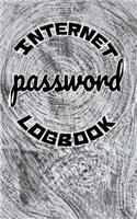 internet password logbook: Internet Password Logbook Large Print with Tabs - Gray wooden Cover