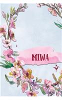 Miwa: Personalized Journal with Her Japanese Name (Janaru/Nikki)