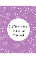 Entrepreneur To Do List Notebook: Checklist and Planning Notepad For Business People
