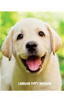 Labrador Puppy Notebook: 8 x 10 inch dog journal, dot grid bullet journal, 150 pages