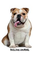 Bulldog Journal: English Bulldog 7.44 x 9.69 inch dog notebook, college ruled composition book, lined paper, 200 pages