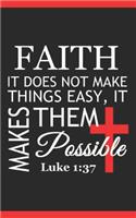 Faith It Does Not Make Things Easy, It Makes Them Possible Luke 1