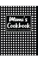 Mimi's Cookbook Blank Recipe Book Black Gingham Edition