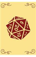 RPG Notes: Journal for Logging Notes and Maps for Your Pen and Paper Adventures (Hex Grid / Maroon D20 Dice)