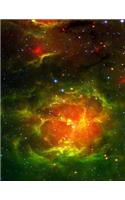 Space Nebula Notebook: 8.5 X 11 202 College Ruled Pages