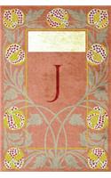 Monogram "j" Notebook: Blank Journal Diary Log(10 Monogram Nouveauthree 150 Lined)