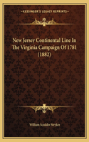 New Jersey Continental Line In The Virginia Campaign Of 1781 (1882): (English)
