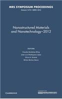 Nanostructured Materials and Nanotechnology-2012